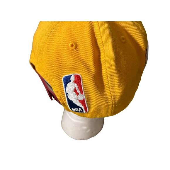 ADIDAS CAVALIERS NBA Hat Yellow Burgundy Denim Baseball Adjustable Backing - Picture 6 of 9